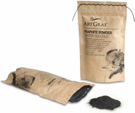 Produktbild ArtGraf Graphitpulver Aquarell 100g in einer Tüte (Tiefschwarz)