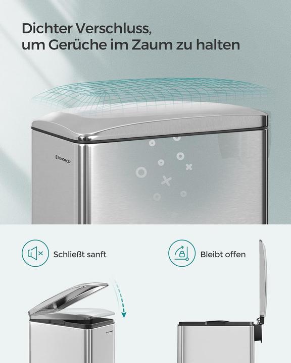 Produktbild Songmics Tretmülleimer mit Softclose-Deckel (48 l)