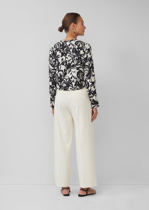 Produktbild s.Oliver Bluse Gemusterte Viskose-Bluse mit Tunika-Ausschnitt (36)