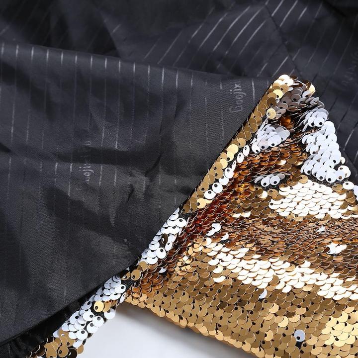 Actual product image Pyjtrl Two-Tone Blazer Jacket with Shiny Sequins (S)