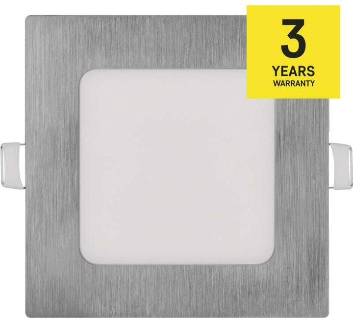 Produktbild Emos LED-Einbauleuchte NEXXO, quadratisch, silber, 7W, mit change CCT (480 lm)