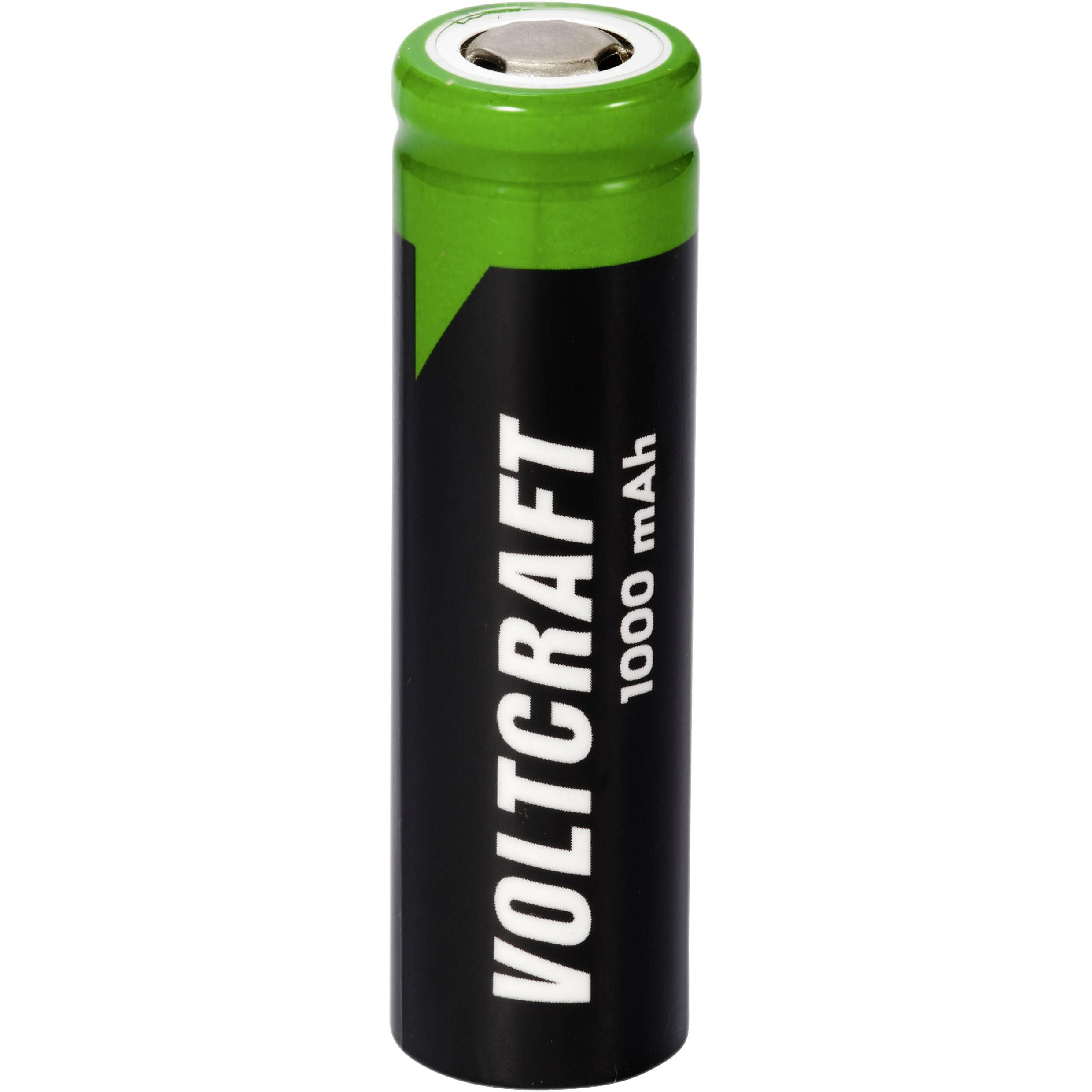 Voltcraft VC-14500 Spezial-Akku 14500 Flat-Top Lithium 3.7 V 1000 mAh (1 pz., Specifico del dispositivo, 1000 mAh), Batterie + pile