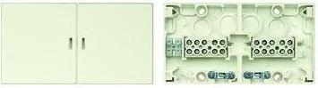 Actual product image Merten Appliance connection box 521044 w.triple division UP+AP white