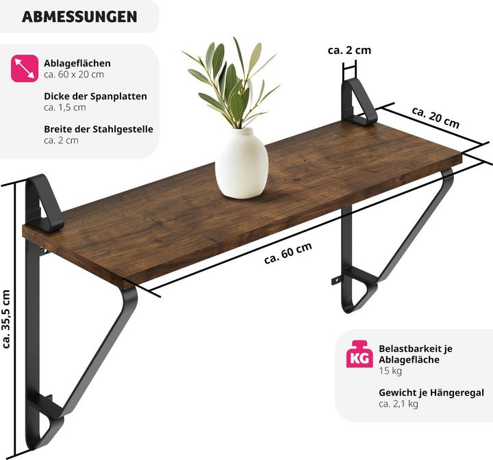 Produktbild tectake Irvine (60 x 20 x 33.50 cm)