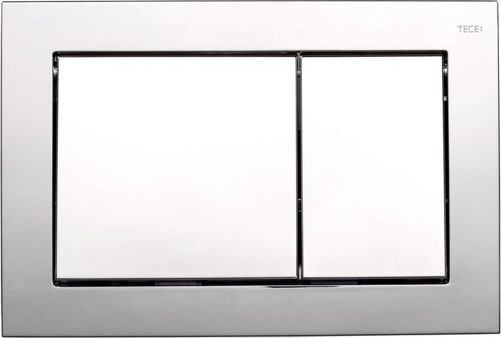 TECE Base WC-Betätigungsplatte für Zweimengentechnik chrom glänzend