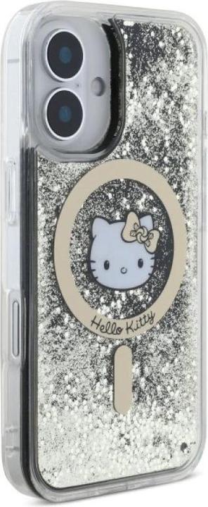 Image du produit Hello Kitty HKHMP16SLGDIK iPhone 16 6.1" czarny złoty/black gold hardcase Liquid Glitter Fever MagS (Apple iPhone 16)