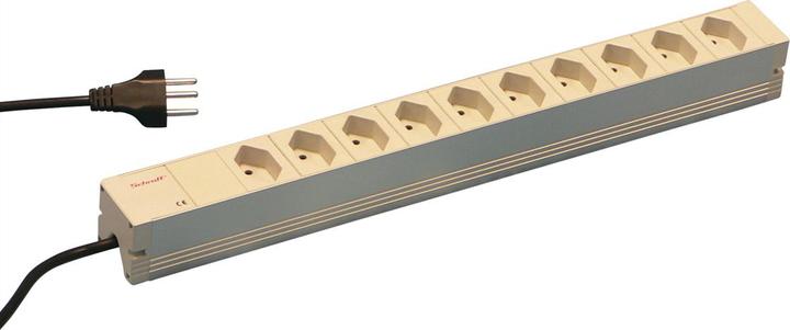 Image du produit Schroff 60110-246 Bâti de prises 19" 10 éléments, CH (10x, Type 13, 2 m)