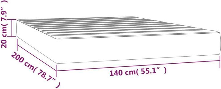 Produktbild VidaXL Waidgund (140 x 200 cm, Federkern)
