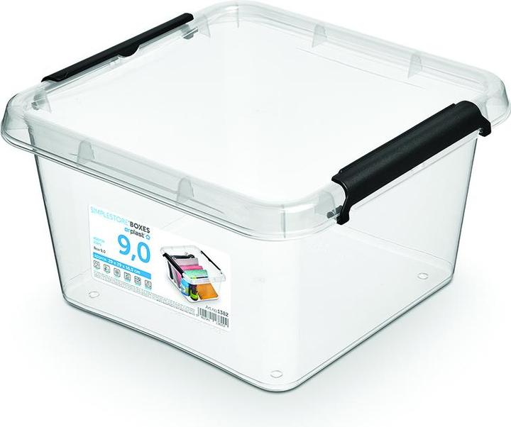 Moxom Storage container ORPLAST Simple Box, 9 l, (290 x 290 x 165mm), transparent (29 cm, 9 l)