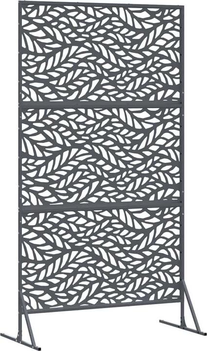 vidaXL Metallzaunpanel Anthrazit Metall Gross Muster Aussen Metallzaun