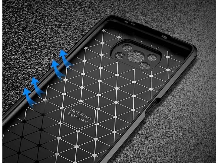 Actual product image Screenguard Xiaomi Poco X3 Pro Cover Carbon Design TPU Case (Xiaomi Poco X3 Pro)
