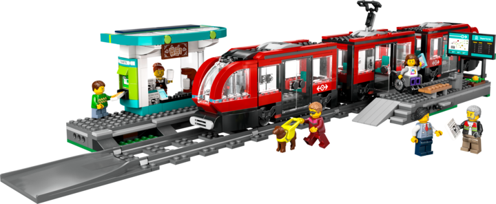 Actual product image LEGO Tram with stop (60423, LEGO City)