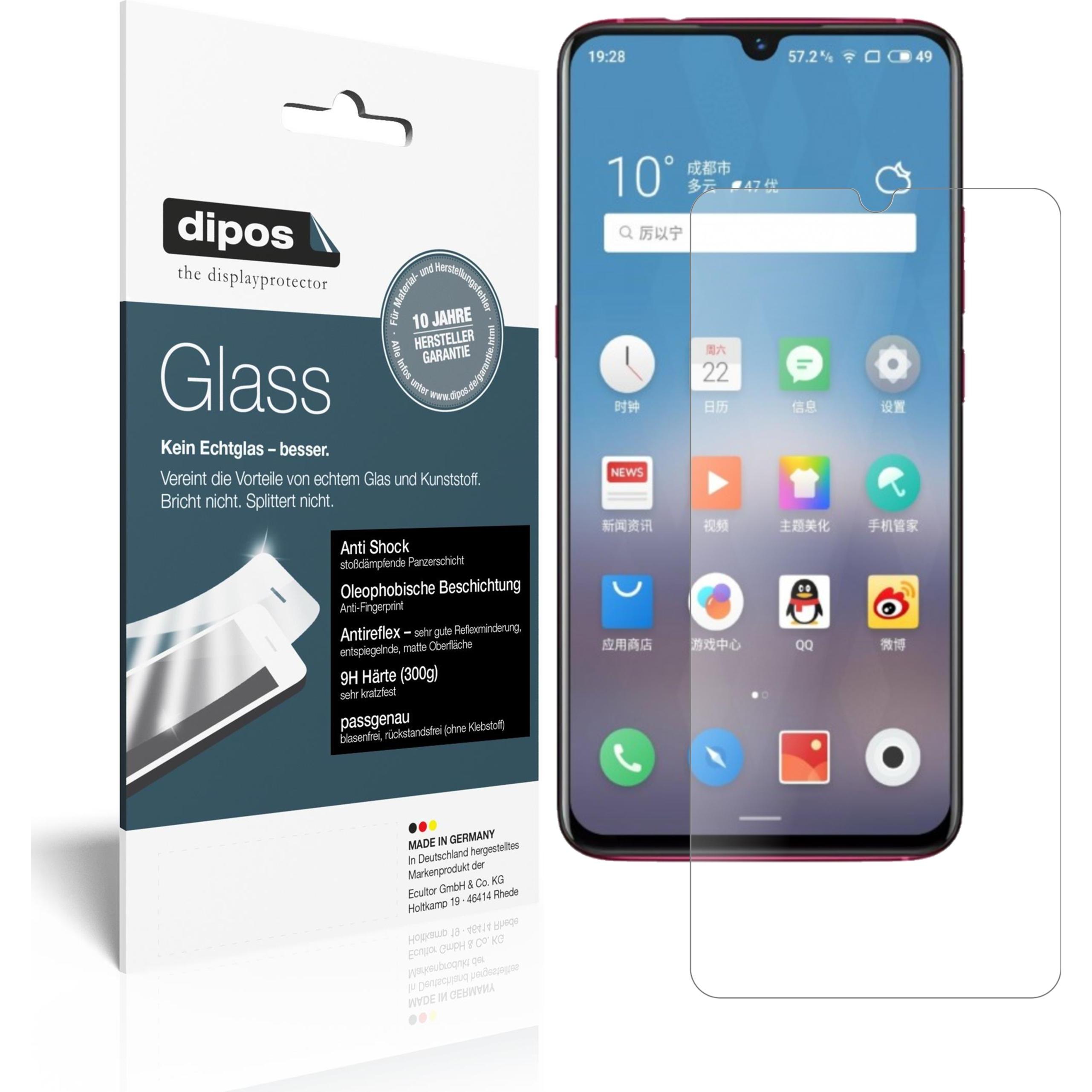 Dipos Displayschutz Anti-Shock (1 Stück, Meizu Note 9), Smartphone Schutzfolie, Transparent