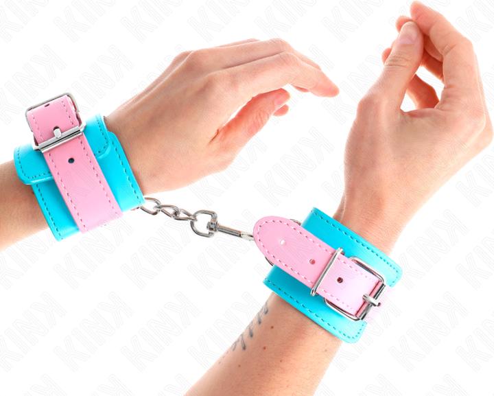 Image du produit Kink MANCHONS DE POIGNET BLEU/ROSE RÉGLABLE 16-28 CM X 5 CM