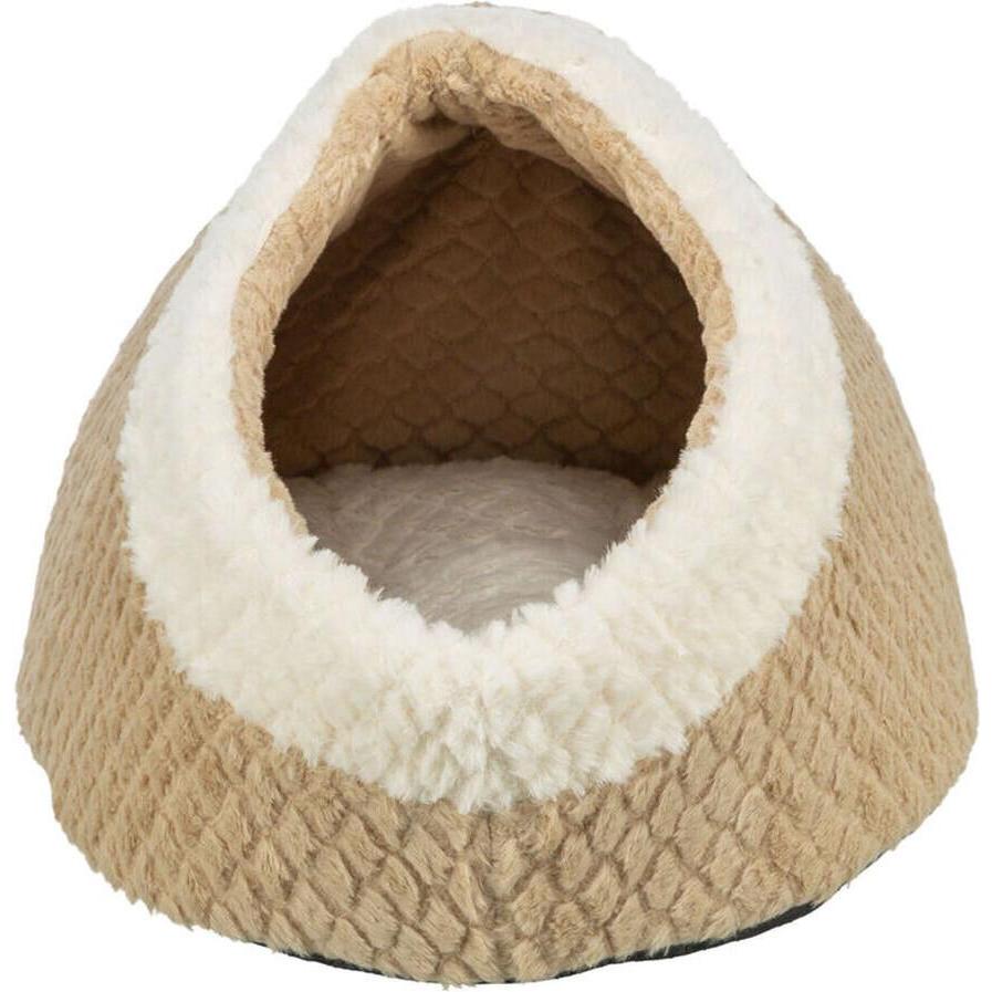 Trixie Katzenhöhle Kaline Mio Braun Creme Polyester Plüsch 35 x 26 x 41 cm (Gatto), Cuccia per cani + cuccia per gatti