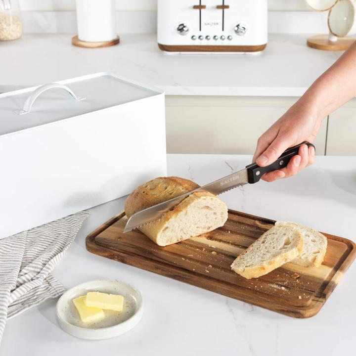Productafbeelding Salter BW13564WEU7 Toronto Bread Bin with Chopping Board White