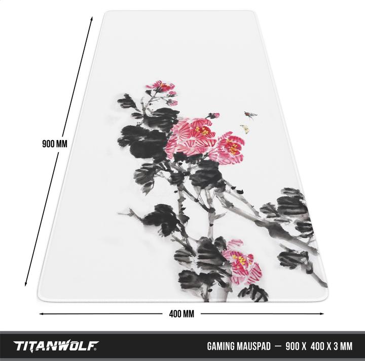 Immagine prodotto Titanwolf Tappetino per mouse da gioco, tappetino per mouse da gioco 900 x 400 mm XXL Speed, mousepad con (XXL)