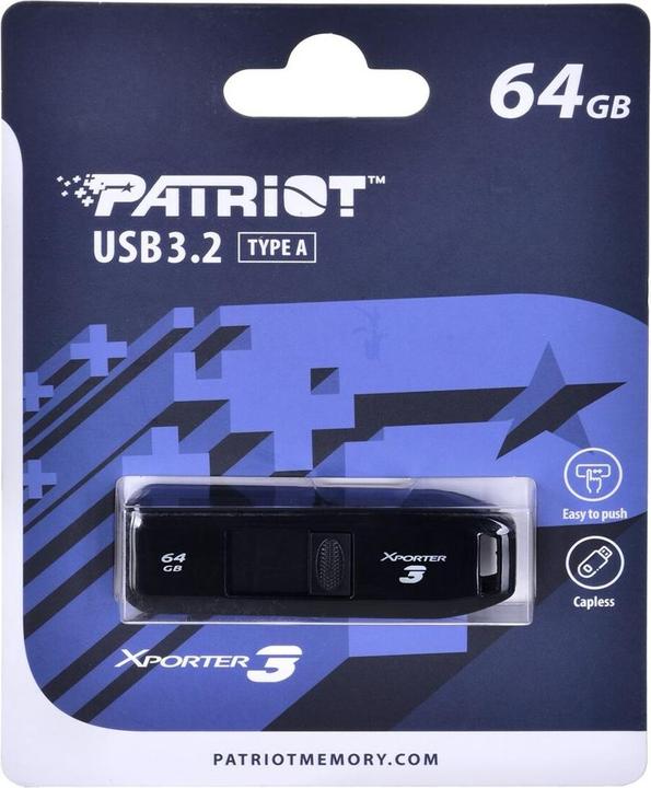 Image du produit Patriot USB 64GB Xporter GEN 1 3.2 PAT (64 Go, USB-A)