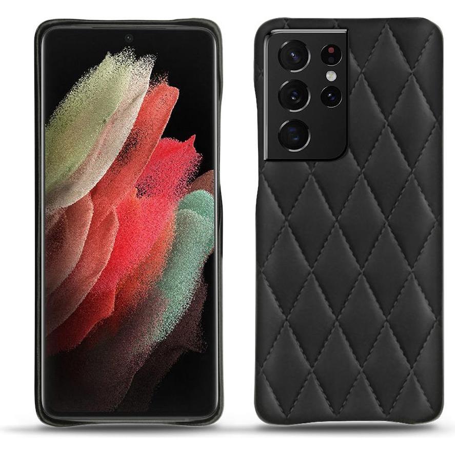 Thumbnail - Noreve Lederschutzhülle (Samsung Galaxy S21 Ultra), Smartphone Hülle, Schwarz