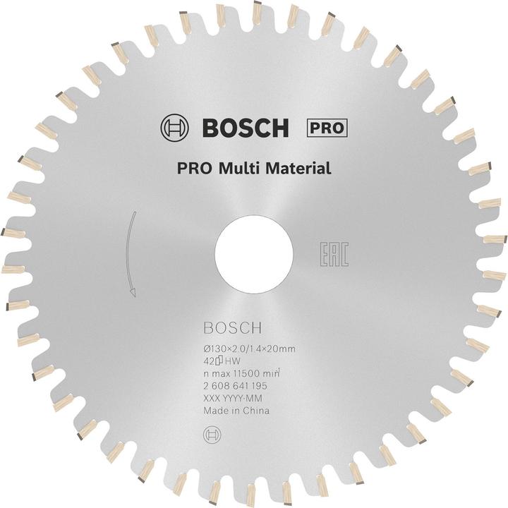 Actual product image Bosch Professional Zubehör PRO Multi Material circular saw blade, 130 x 2 x 20 mm