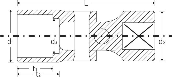 Actual product image Stahlwille 02040018 - Articulated sockets (18 mm)