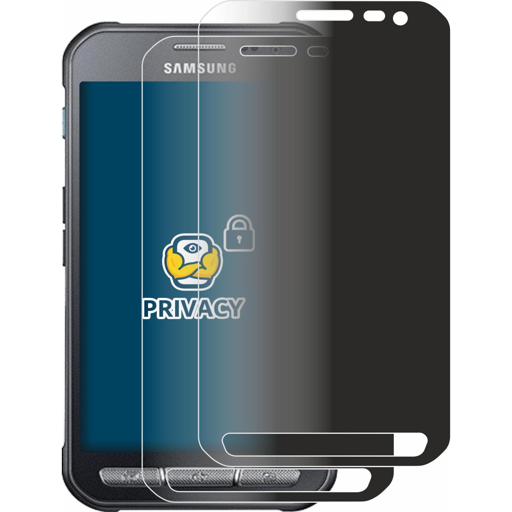 Thumbnail - BROTECT Sichtschutzfolie Anti-Spy Privacy Folie Blaulicht-Schutz (2 Stück, Samsung Galaxy Xcover 3), Smartphone Schutzfo...