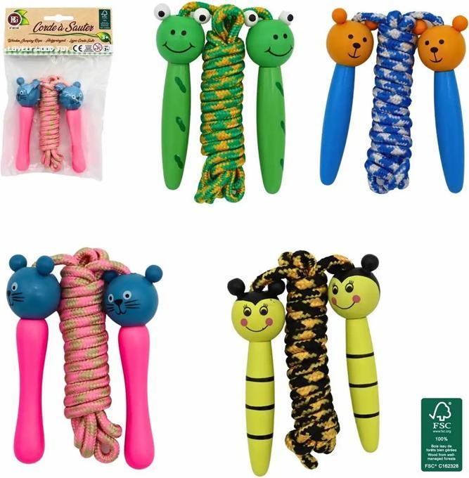 Magni Springseil Holzgriffe Tierkopf 210cm sortiert (210 cm)