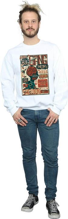 Actual product image Big Bang Theory Mens Infographic Poster Cotton Sweatshirt (M)