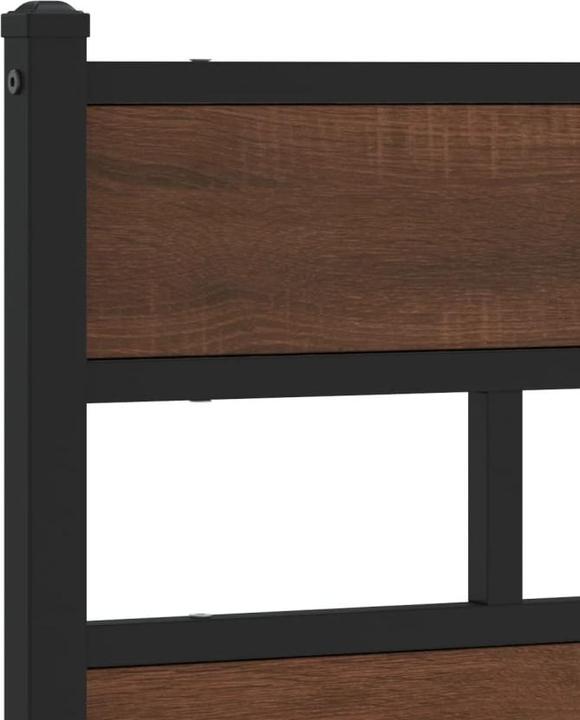 Actual product image vidaXL Headboard Bed headboard Brown oak-look steel Wood-based material