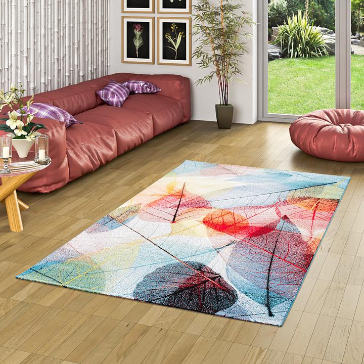 Produktbild Pergamon Designer Teppich Faro Tropical Blätter (80 x 150 cm)