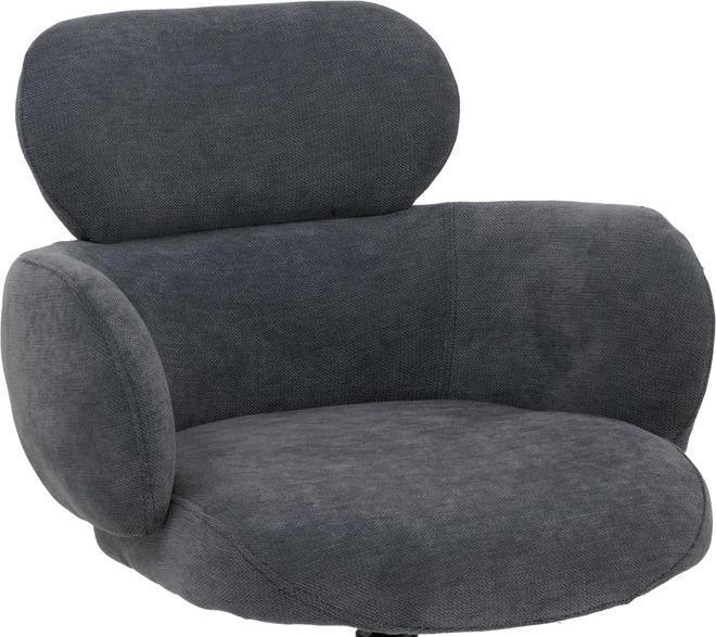 Immagine prodotto Mendler Esszimmerstuhl HWC-O77, drehbar Auto-Return, Stoff (310g/m²) Chenille Öko-Tex – grau-blau