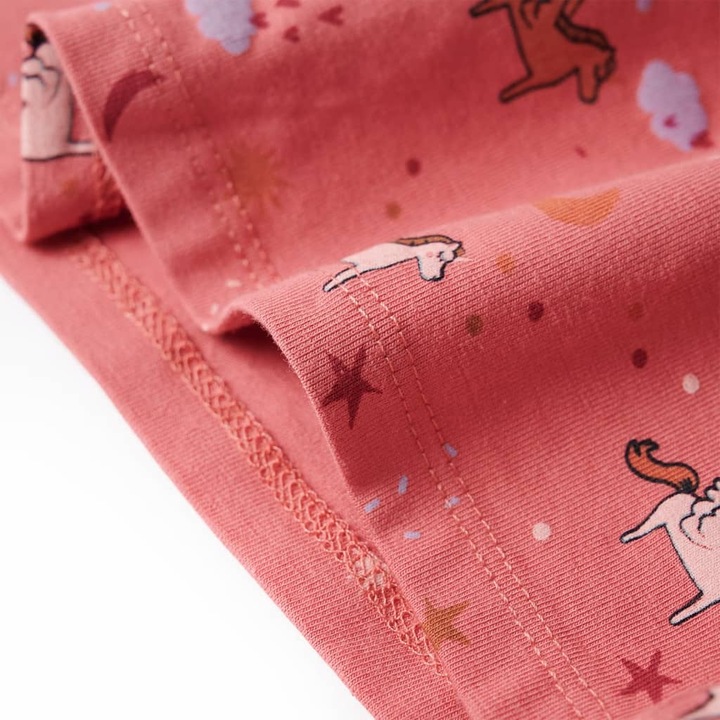 Produktbild VidaXL Kinderpyjama mit Langen Ärmeln Altrosa 128,Material: 95 (128)