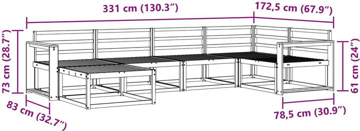 Produktbild vidaXL Outdoor-Sofa
