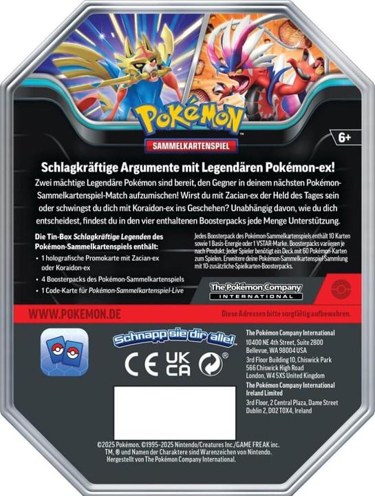 Actual product image Pokémon Koraidon-ex (German, Tin)