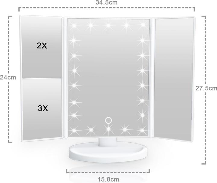Actual product image Intirilife Make-up mirror with LED