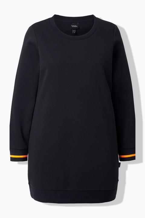 Image du produit Ulla Popken Pull long à col rond et manches longues, message imprimé (54)