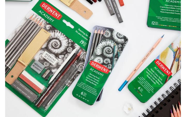 Actual product image Derwent Graphite pencil Sketching Set 6 pieces (2B, 4B, 6B, B, H, HB, 6x)