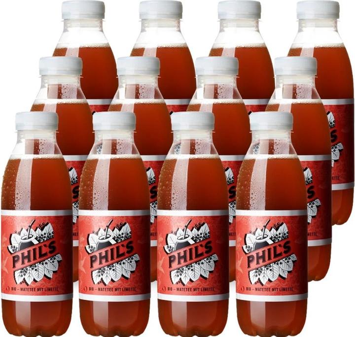 Produktbild Phil's Bio-Matetee mit Limette (12 x 50 cl)