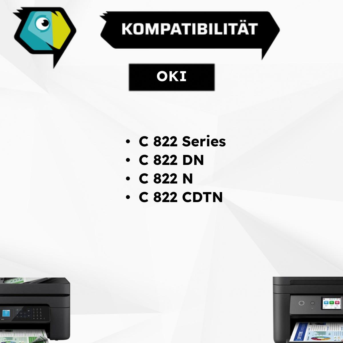 Thumbnail - Inkadoo, Toner, Toner kompatibel zu OKI 44844613 / C822 Toner, gelb Gelb (Y)