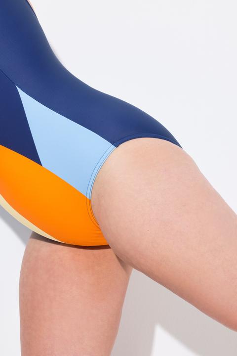 Produktbild Ulla Popken Badeanzug, Colorblocking, ohne Softcups, Rundhals (62)