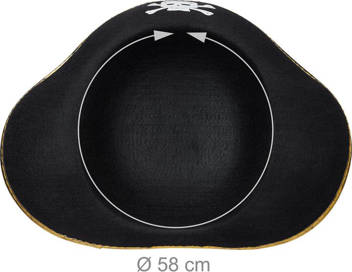 Image du produit Relaxdays 4x chapeau de pirate