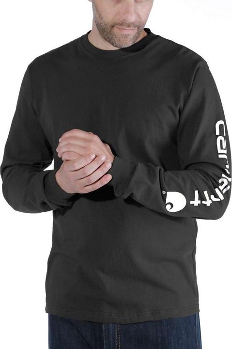 Immagine prodotto Carhartt T-shirt nera a maniche lunghe con logo (XXL)