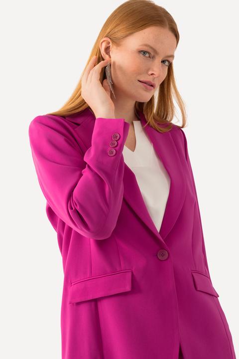 Produktbild Ulla Popken Blazer, Acetat, Reverskragen, Knopfverschluss (54)