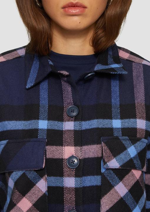 Actual product image S.Oliver Bluse Cropped Overshirt aus Flanell (38)