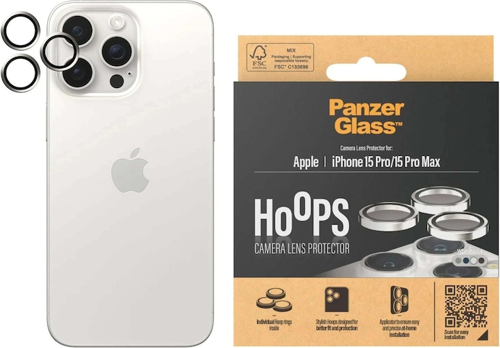 Actual product image PanzerGlass Hoops (1 Piece, Apple iPhone 15 Pro Max, Apple iPhone 15 Pro)
