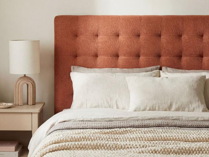 Actual product image Micadoni Headboard, "Nova", Grey, 140x10x95 Made in Europe (140 x 10 x 95 cm)