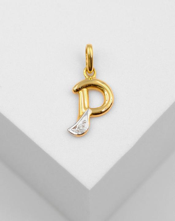 Image du produit Muau Lettre (750, Or jaune 18 carats, Or blanc)