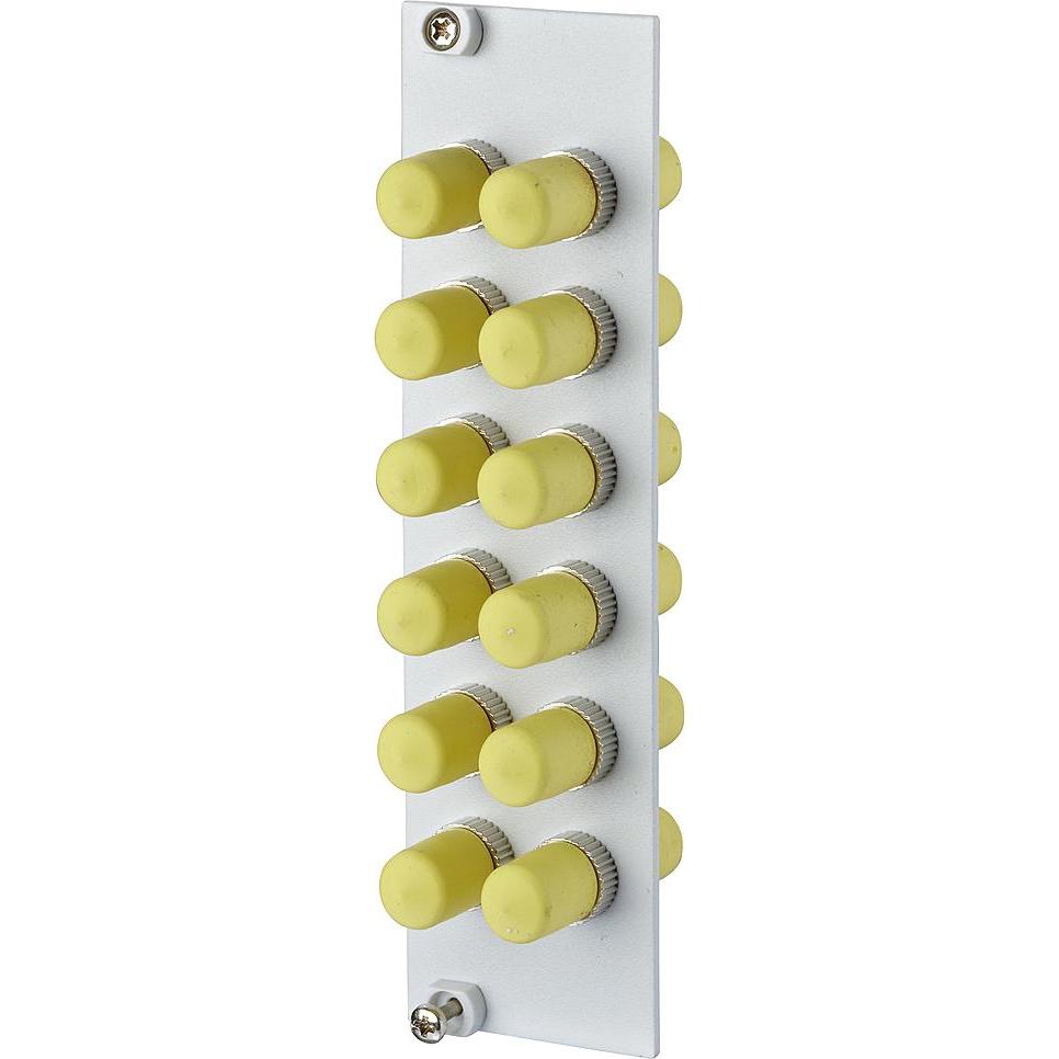Metz Connect 15024A0112-E OpDAT REGpro 12xST SM/MM Keramik grau Frontplatte 3HE/7TE, Server Zubehör, Grau