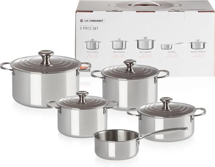 Produktbild Le Creuset 3-Ply Plus 5Tlg. Topfset (Pfannenset + Topfset, Edelstahl)