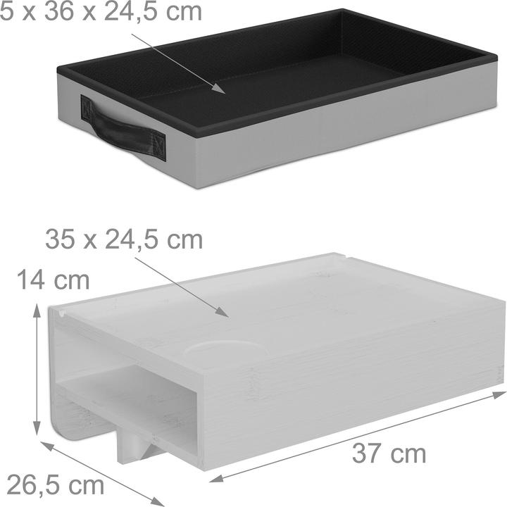Image du produit Relaxdays Nachttisch (37 x 26.50 x 14 cm)